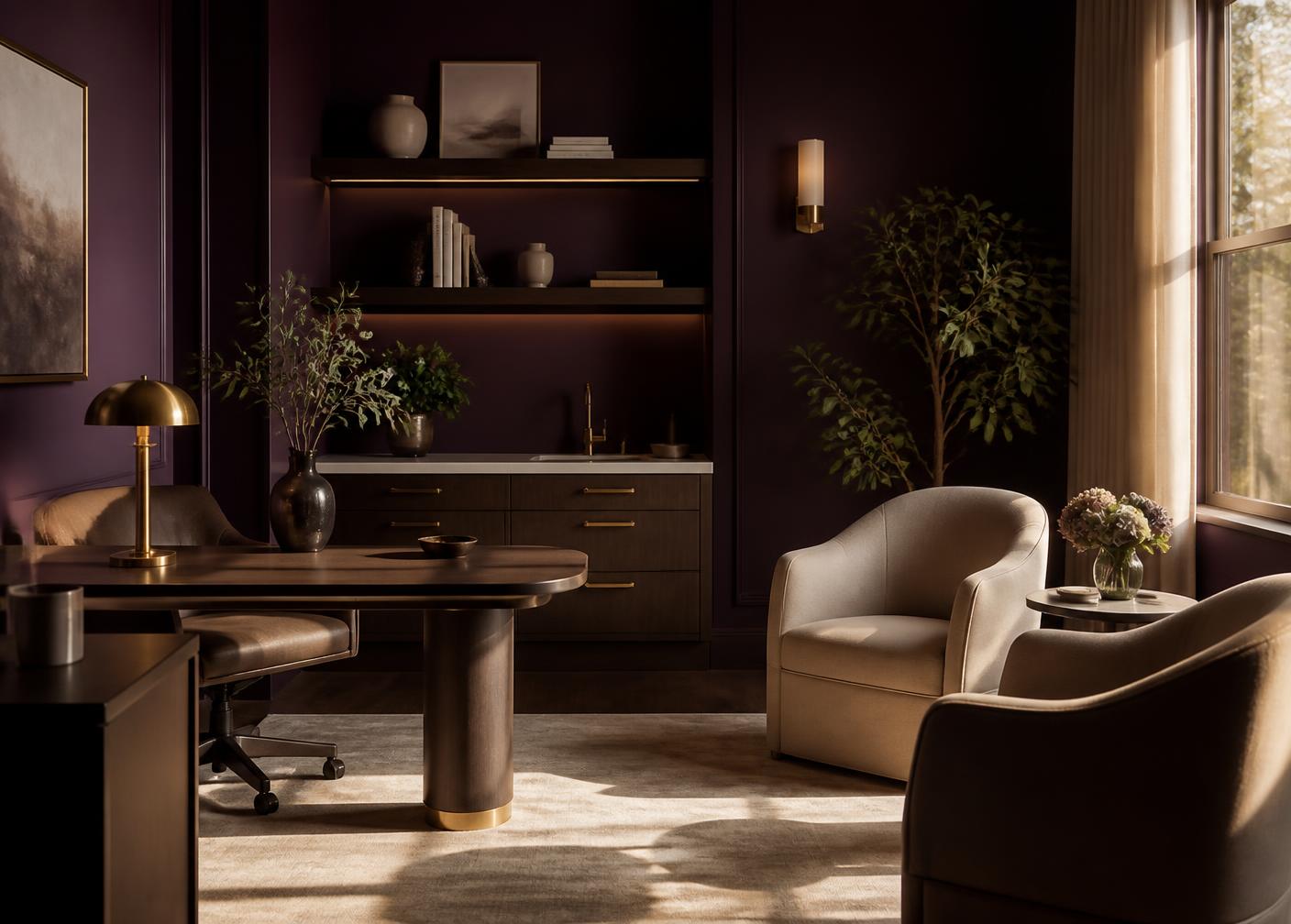 Calm ZenCare consultation suite with warm Saturday morning light